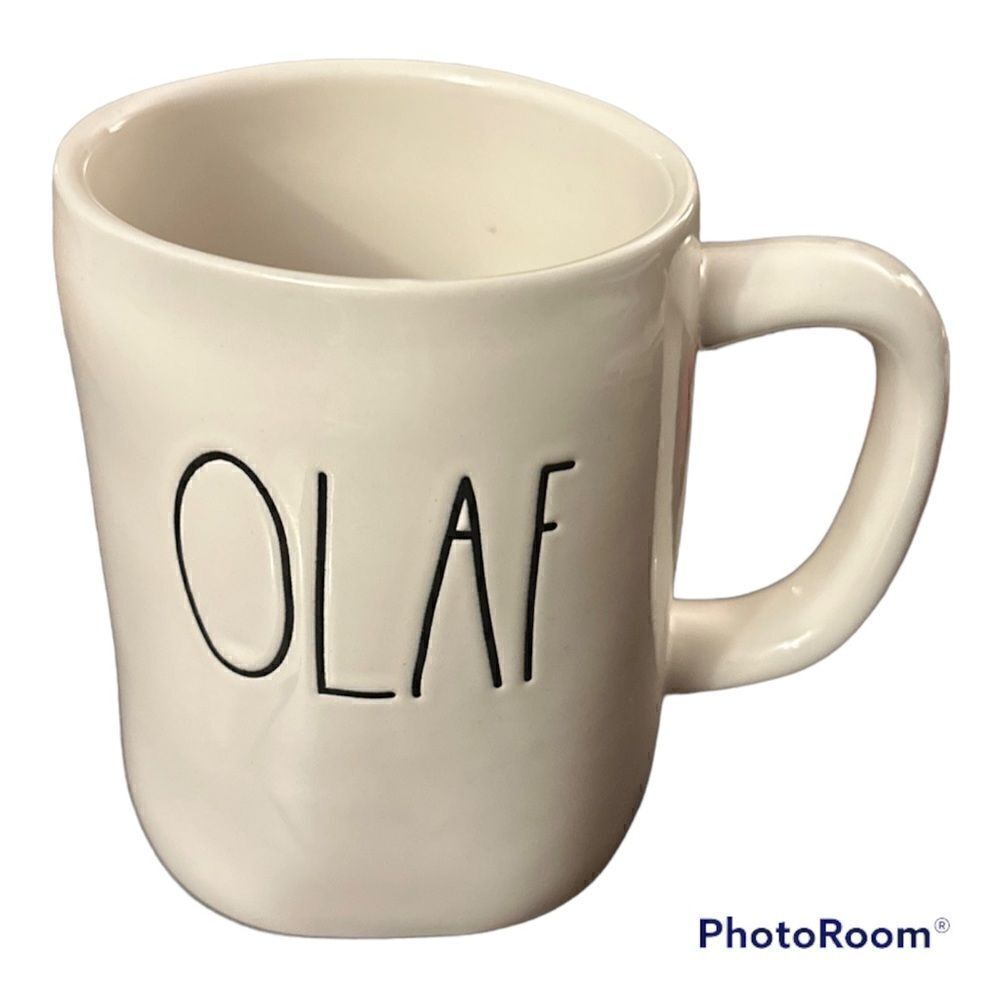 Rae Dunn OLAF White Mug New